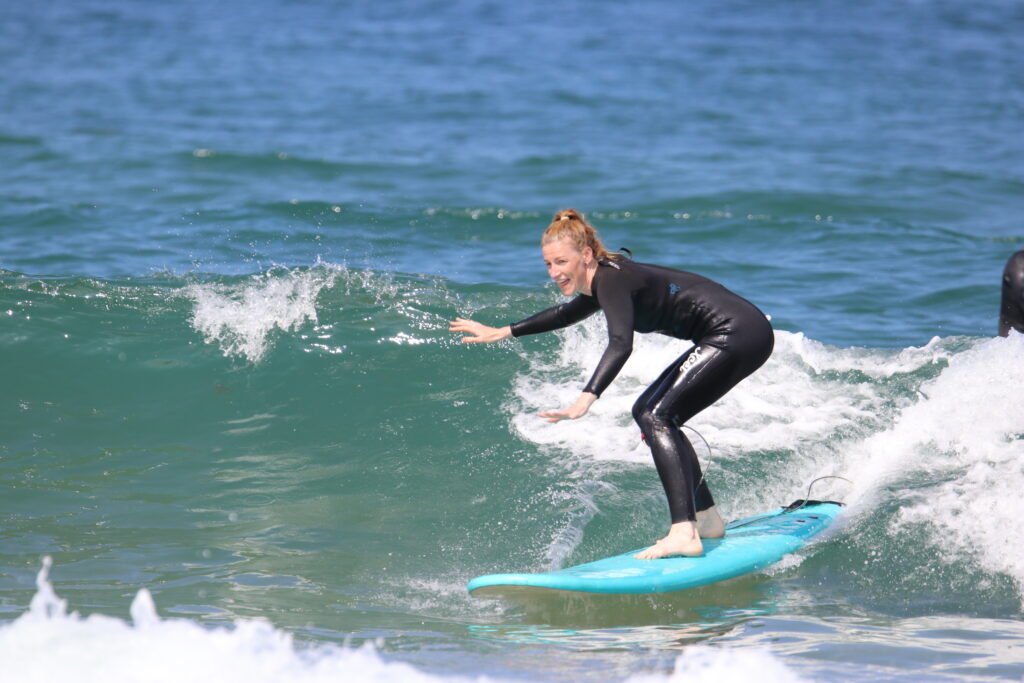 Waves breaking near Taghazout coast
